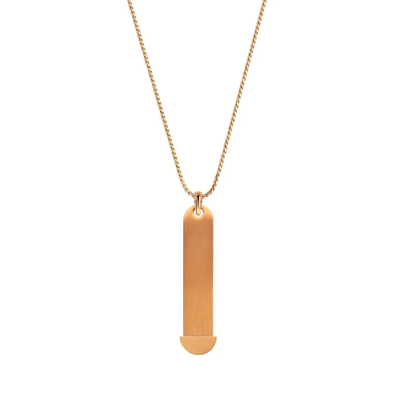 fashion necklaces for women -Mesh charm necklace rosé gold