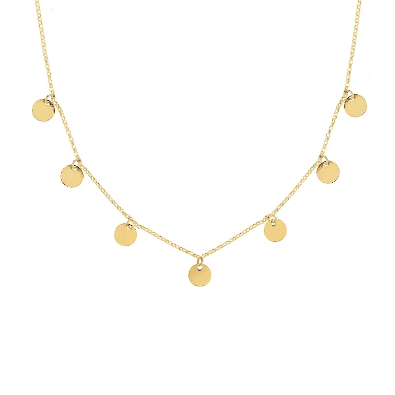 delicate crystal necklaces for women -Mini Moons Gold Necklace