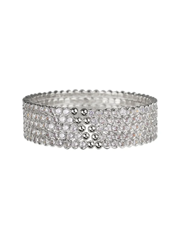 bridesmaid bangles for women -5 row CZ Bracelet