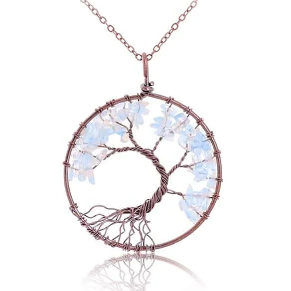 pendant necklaces for women -Tree of Life Opalite Necklace