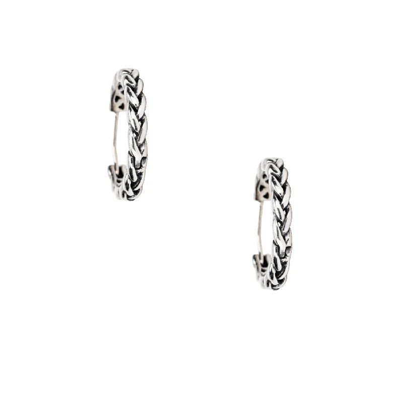 women’s gold statement earrings -Silver Eclipse Small Hoop Earrings