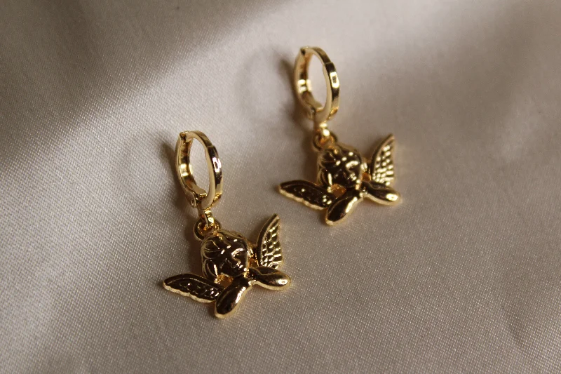 crystal earrings for women -Touched by an Angel Huggies