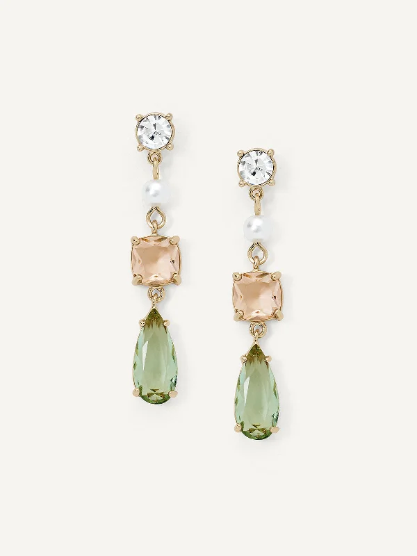 gemstone stud earrings -Evie Drops