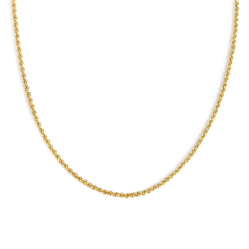 layered necklaces for women -Gia Rope Gold Necklace