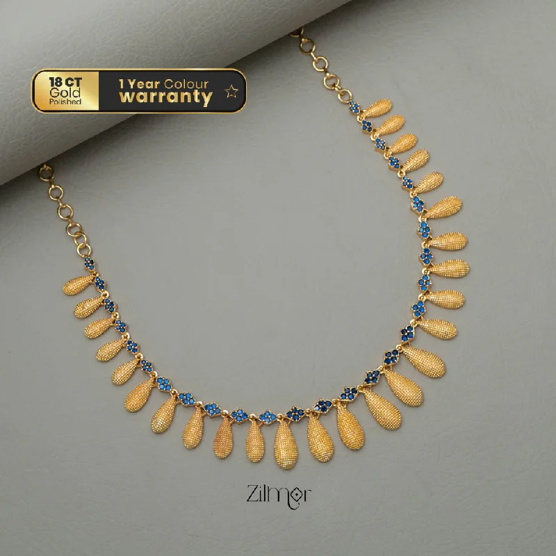 high-end necklaces for women -AG101807 - Gold tone Ad Stone Necklace