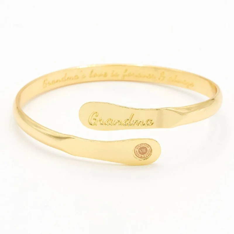 women’s luxury bangle sets -Grandma Bracelets, Engraved Bracelets Grandma’s love is forever & always