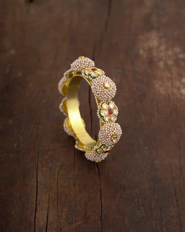 luxury charm bracelets for women -Gajra Pacheli Bangle