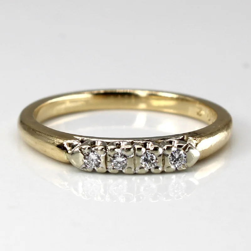 vintage-style engagement rings -Four Stone Diamond Ring | 0.08ctw | SZ 6 |