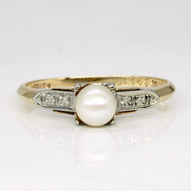 custom rings for women -Vintage Pearl Ring | SZ 6.5 |