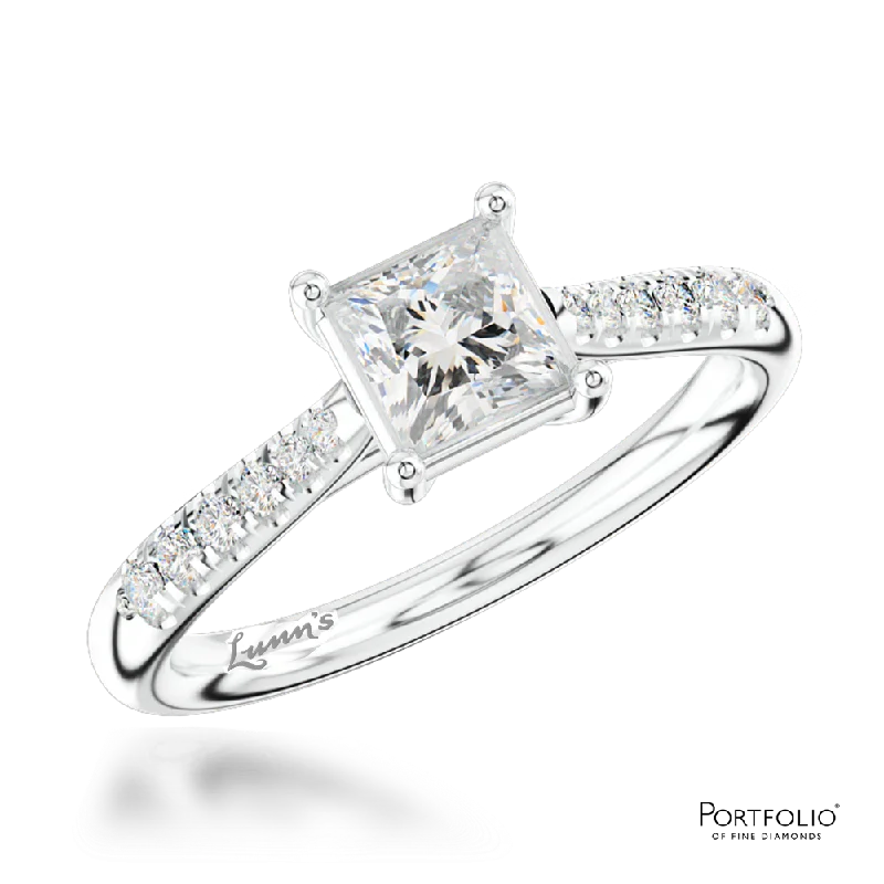 diamond wedding rings -Solitaire 0.50ct G VS2 Diamond Platinum Ring