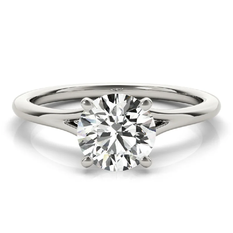 halo diamond engagement rings -Aria Round  Diamond Solitaire Engagement Ring