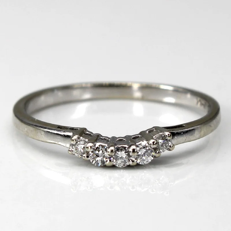 women’s silver wedding bands -Five Stone Diamond Ring | 0.13ctw | SZ 7 |