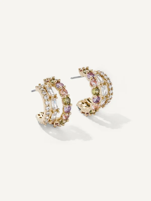 women’s diamond drop earrings -Cassia Hoops