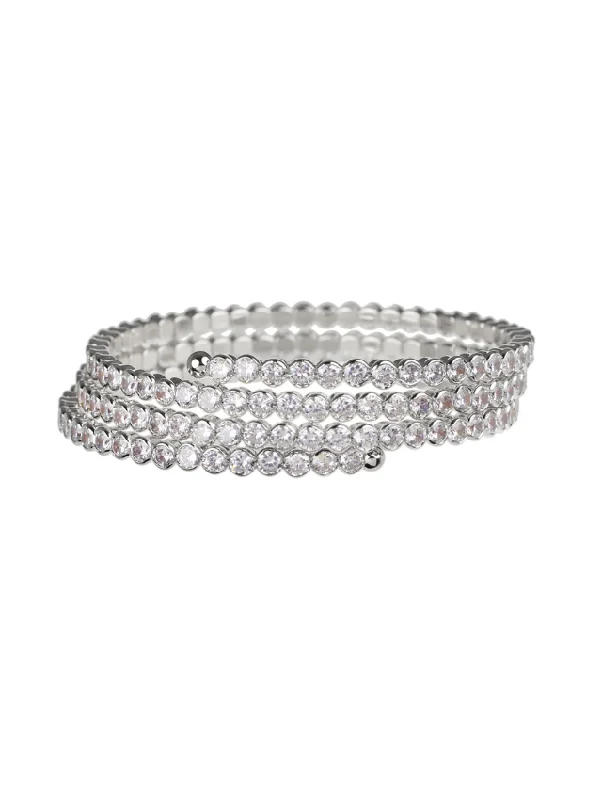 women’s charm bracelets -CZ Triple Wrap Bracelet