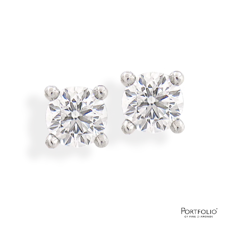 high-end rings for women -1.20ct F SI1 Diamond Platinum Earrings