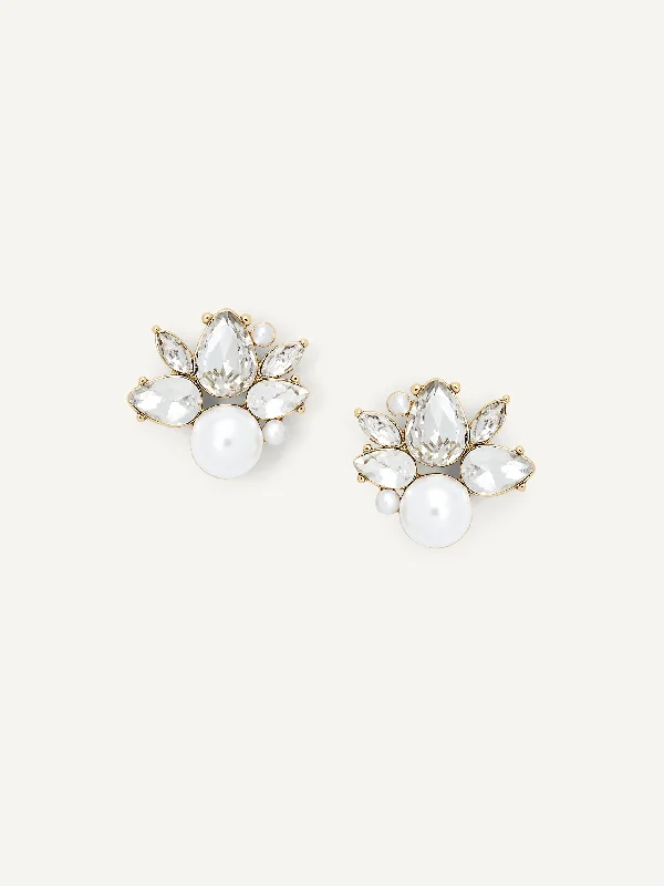 minimalist earrings for women -Bordeaux Studs