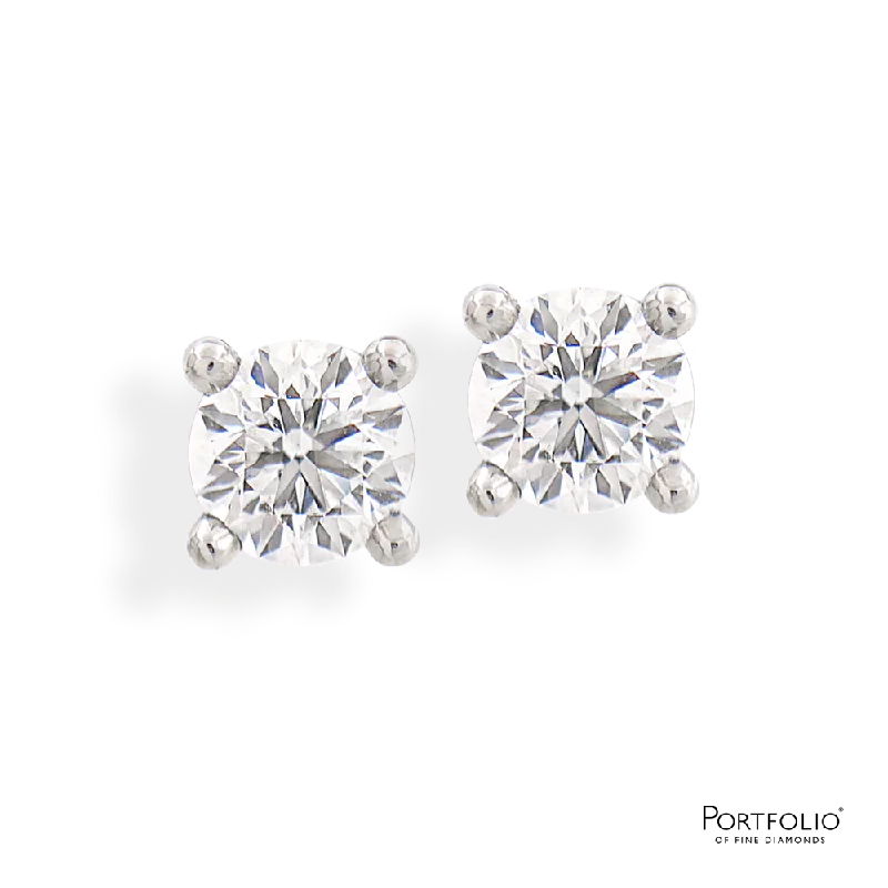 ring sets for women -0.81ct G SI1 Diamond Platinum Earrings