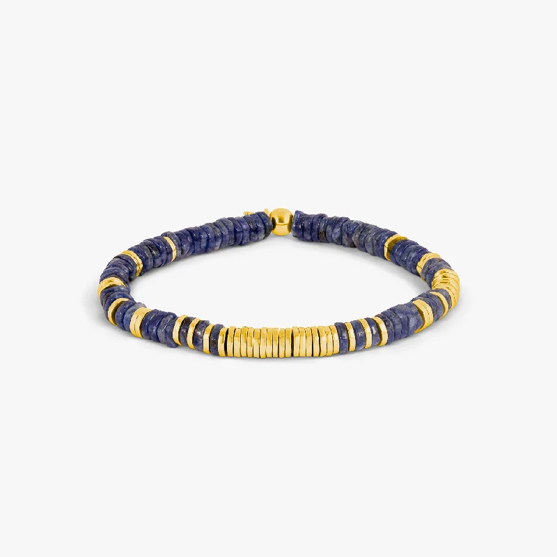 women’s stretch bracelets -Constellation Bracelet In Yellow Gold & Sodalite