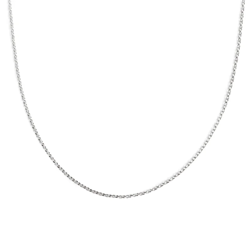 women’s engagement necklaces -Loop Chain Silver Necklace