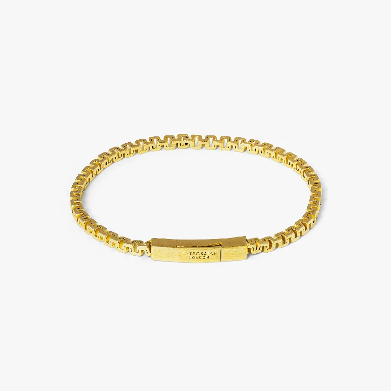 women’s trendy bangles -Hellenica Bracelet  In Yellow Gold Plated Silver