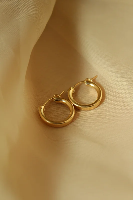 women’s sterling silver earrings -Gold Filled Flex Hoop Earring