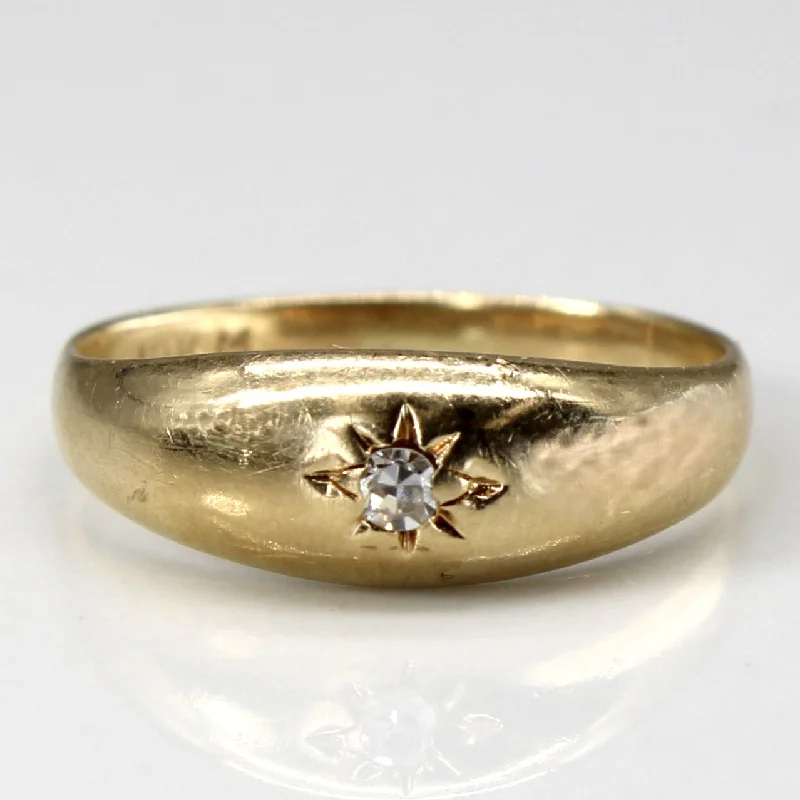 classic gold rings for women -Starburst Diamond Ring | 0.02ct | SZ 3 |