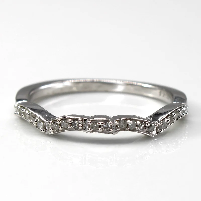 delicate rings for women -Diamond White Gold Ring | 0.20ctw | SZ 6.75 |