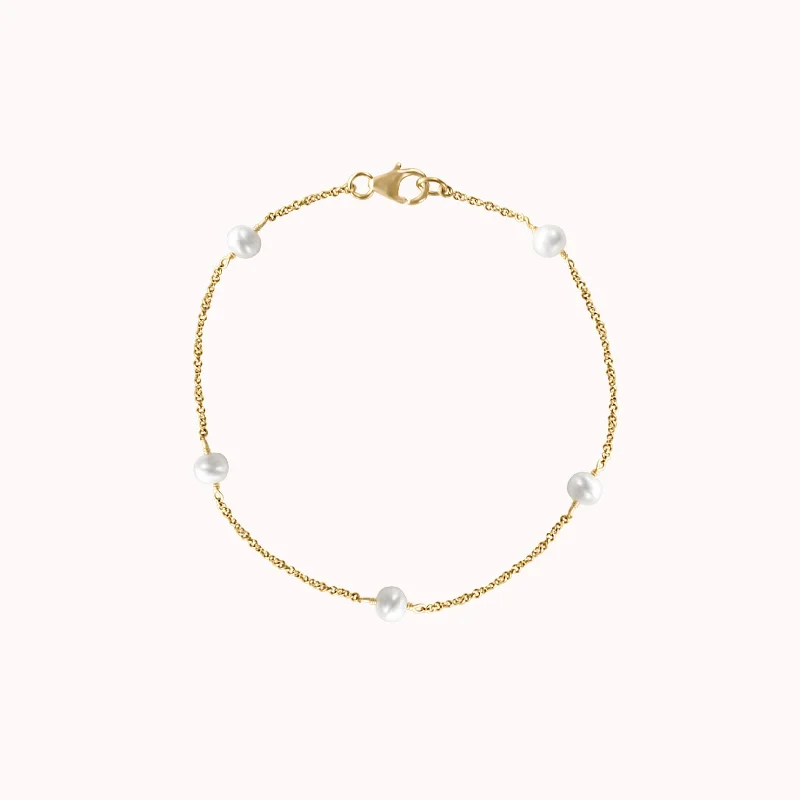 infinity bangle bracelets -Marie Pearl Bracelet