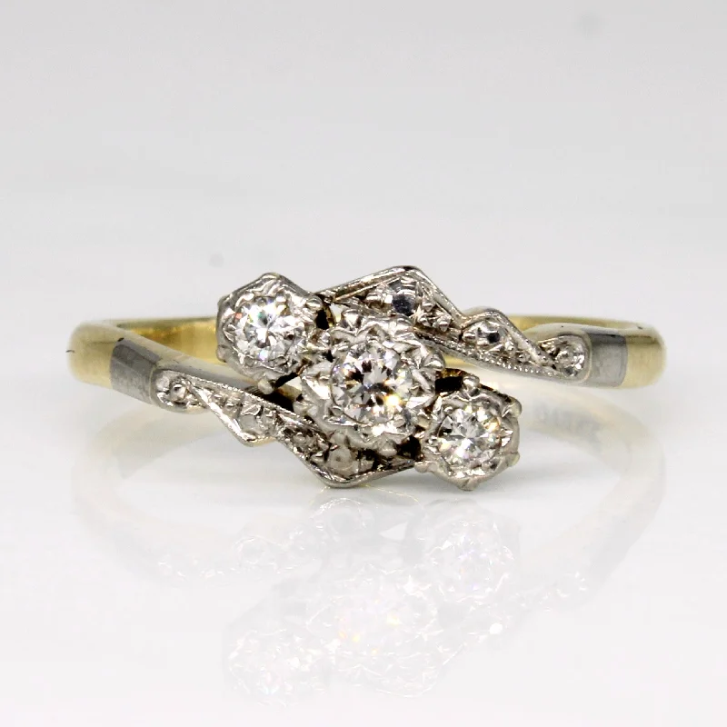 fashion-forward rings for women -Diamond Waterfall Ring | 0.15ctw | SZ 9 |