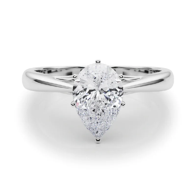 classic engagement rings for women -Katerina Pear Diamond Solitaire Engagement Ring