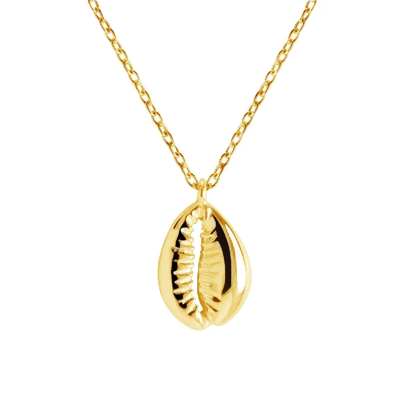 hand-crafted gold necklaces for women -Seashell Gold Necklace