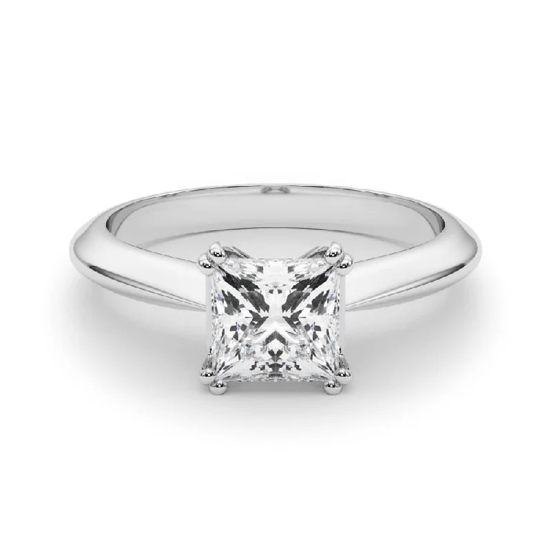 women’s contemporary engagement rings -Ava Princess Diamond Solitaire Engagement Ring