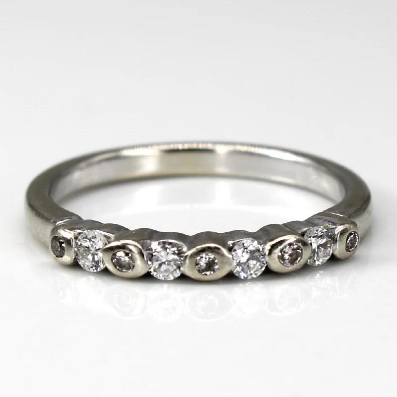 designer rings for women -Tension Set Diamond Wedding Ring | 0.17ctw | SZ 5 |