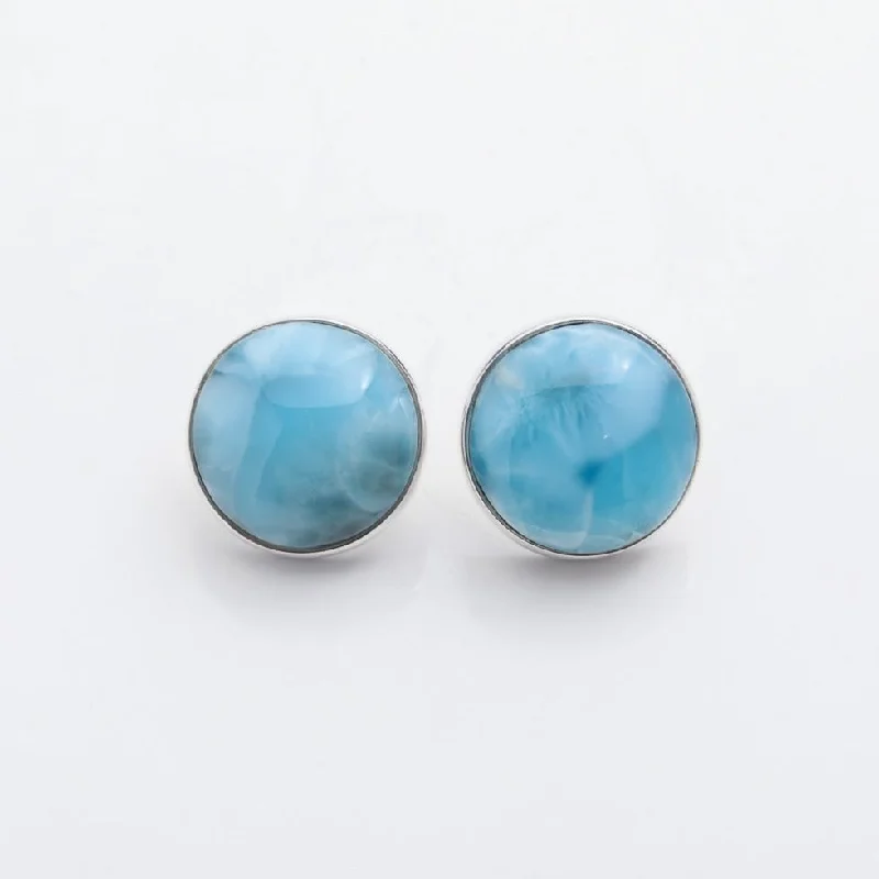 women’s birthstone earrings -Larimar Stud Earrings Betty