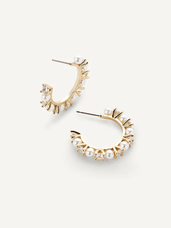 fashion earrings for women -Prive Hoops