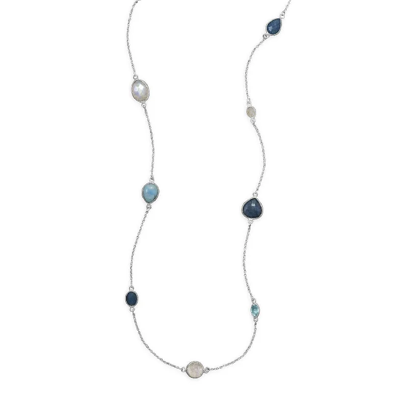 stylish necklaces for women -29" Multistone Endless Necklace