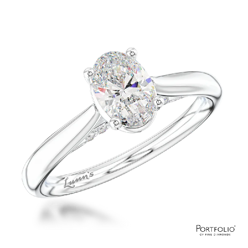 gold engagement rings for women -Solitaire 0.50ct F VS2 Diamond Platinum Ring