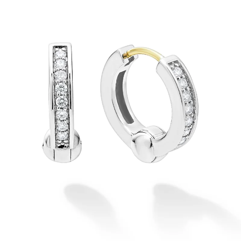 fashion jewelry earrings -Caviar Spark Diamond Huggie Earrings