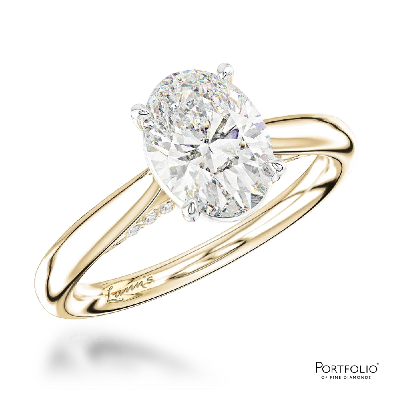 gemstone rings for women -Solitaire 1.01ct G SI1 Diamond Yellow Gold/Platinum Ring