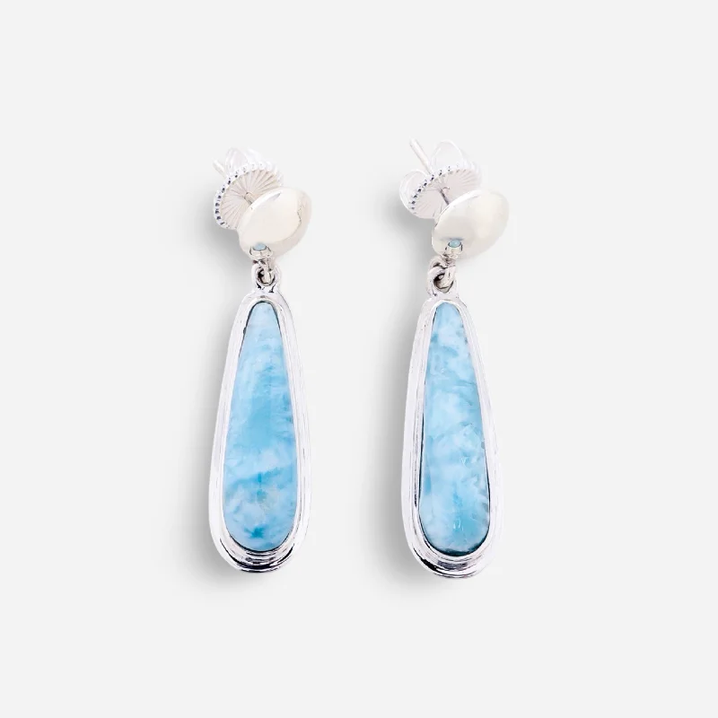 classic diamond earrings -Larimar Earrings Grecil