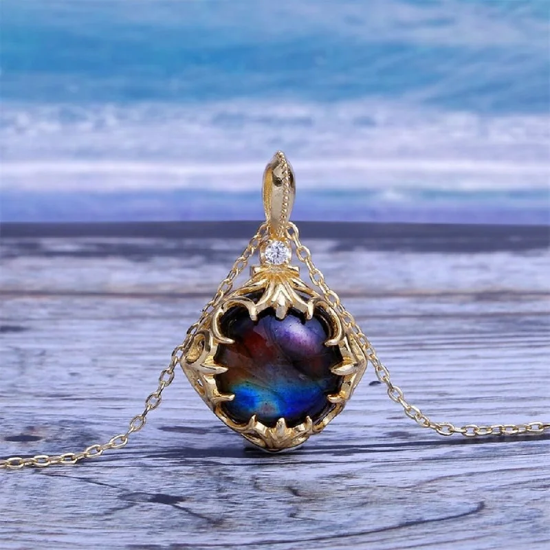 gold chain necklaces for women -Star Nebula Labradorite Necklace