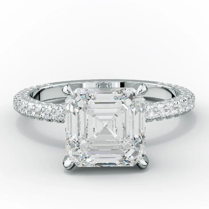 timeless engagement rings for women -Sofia Asscher Cut Diamond Engagement Ring